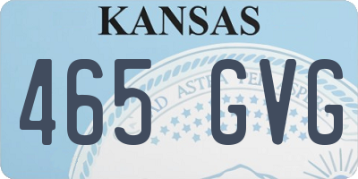 KS license plate 465GVG