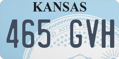 KS license plate 465GVH
