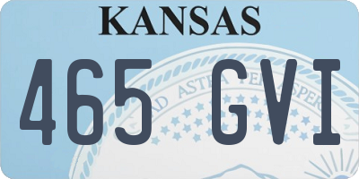 KS license plate 465GVI