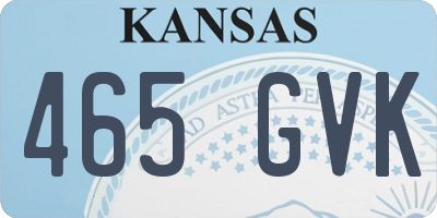 KS license plate 465GVK
