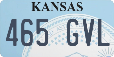 KS license plate 465GVL