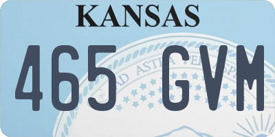 KS license plate 465GVM