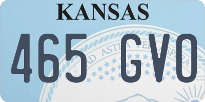 KS license plate 465GVO