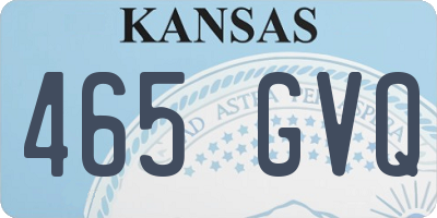 KS license plate 465GVQ
