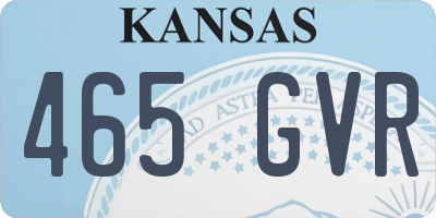 KS license plate 465GVR