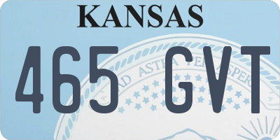 KS license plate 465GVT