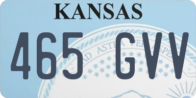 KS license plate 465GVV