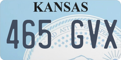 KS license plate 465GVX