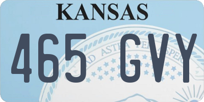 KS license plate 465GVY
