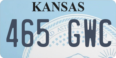 KS license plate 465GWC
