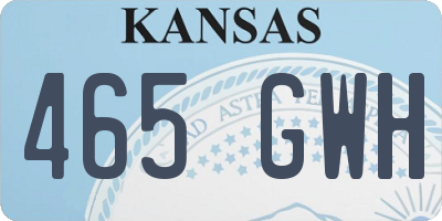 KS license plate 465GWH