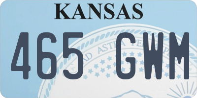 KS license plate 465GWM