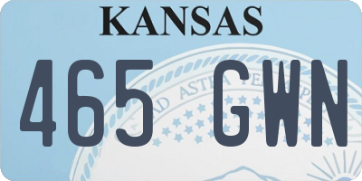 KS license plate 465GWN