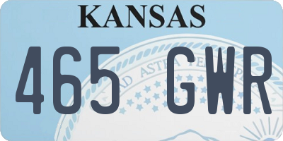 KS license plate 465GWR