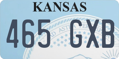 KS license plate 465GXB