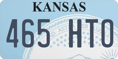 KS license plate 465HTO