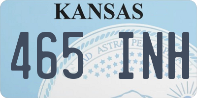 KS license plate 465INH