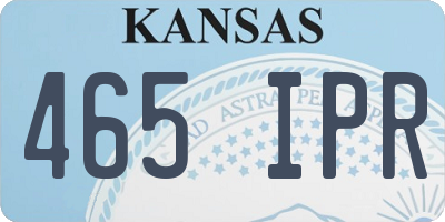 KS license plate 465IPR