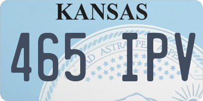 KS license plate 465IPV