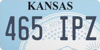 KS license plate 465IPZ