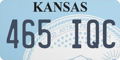 KS license plate 465IQC