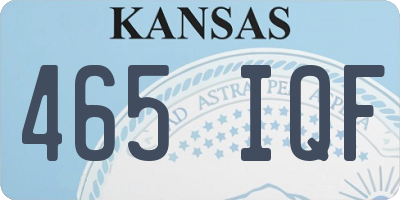 KS license plate 465IQF