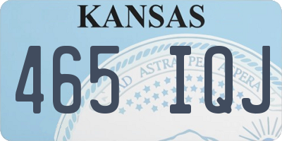 KS license plate 465IQJ