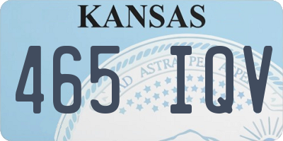 KS license plate 465IQV