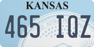 KS license plate 465IQZ