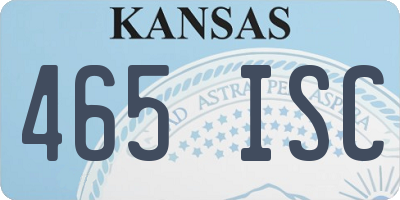 KS license plate 465ISC