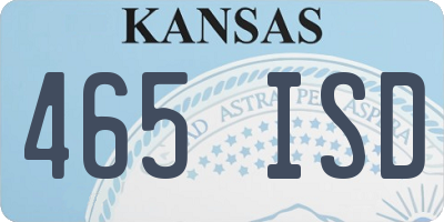 KS license plate 465ISD