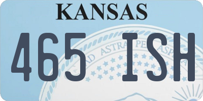 KS license plate 465ISH