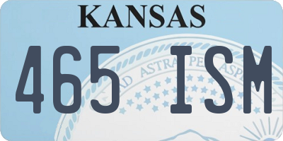 KS license plate 465ISM