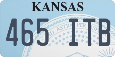 KS license plate 465ITB