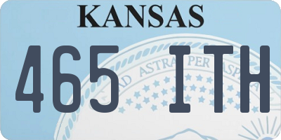KS license plate 465ITH