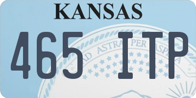 KS license plate 465ITP