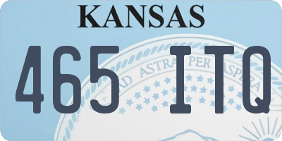 KS license plate 465ITQ