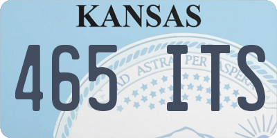 KS license plate 465ITS