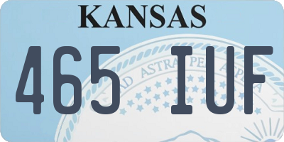 KS license plate 465IUF