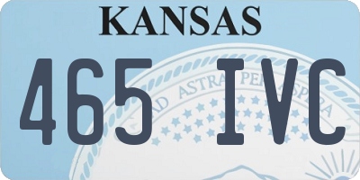 KS license plate 465IVC