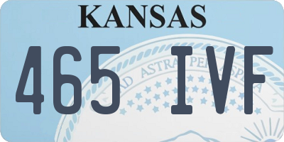 KS license plate 465IVF