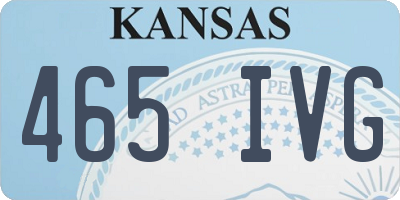 KS license plate 465IVG