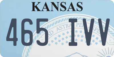 KS license plate 465IVV