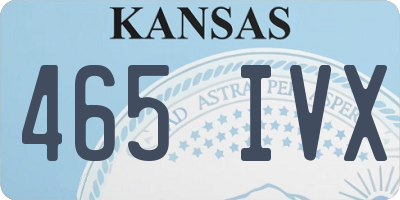 KS license plate 465IVX