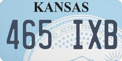 KS license plate 465IXB