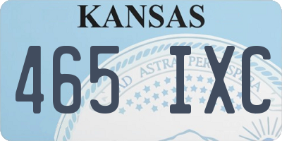 KS license plate 465IXC