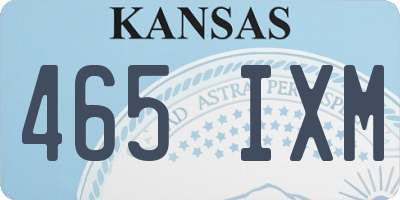 KS license plate 465IXM