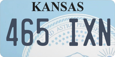 KS license plate 465IXN