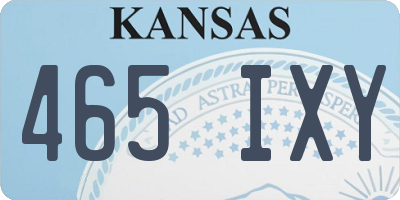 KS license plate 465IXY