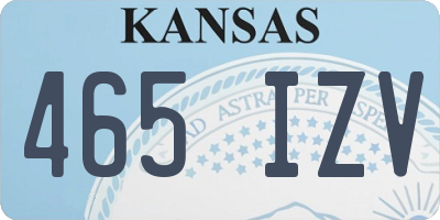 KS license plate 465IZV